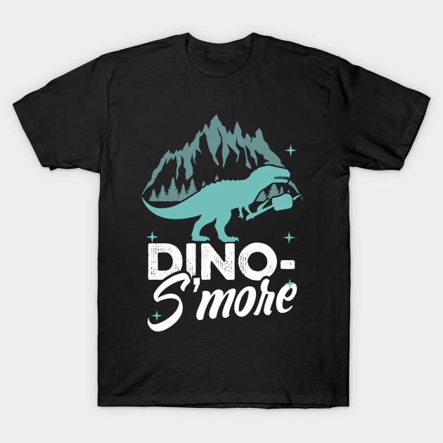 Dinosaur Design Dino-S'more Camping Gift T-Shirt by InnerMagic